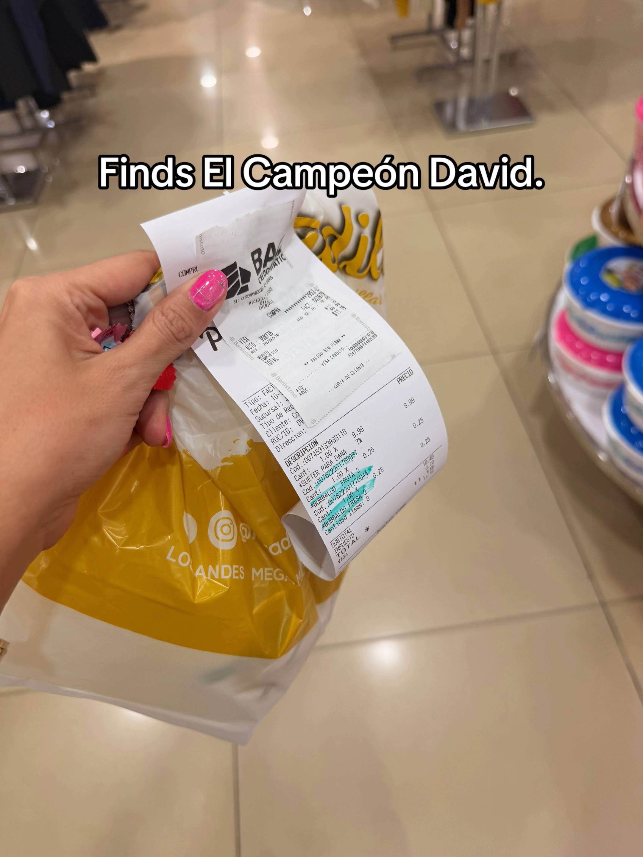 Me faltó encontrar la ropa deportiva pero la verdad no la vi. De resto me pareci