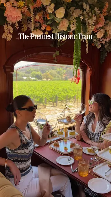 the most elegant way to tour Napa Valley🚂 @Veronica Beard  I spent a special af