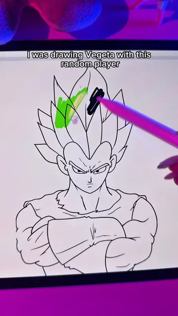 Why is our Vegeta looking like a cheap Frieza from Temu?  #artworkout #artchalle