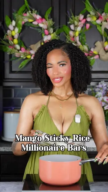 Mango Sticky Rice Millionaire Bars 🥭🥥💰 Mango sticky rice got a trust fund. 😌