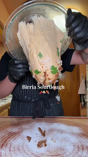 because why wouldn’t I put birria in sourdough? 🌶️ the consome in the dough sme