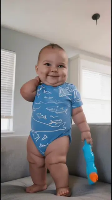 Cute Ai-generated baby doing viral short-video dance🌸🌸🌸🌸🌸#capcut #capcutpio