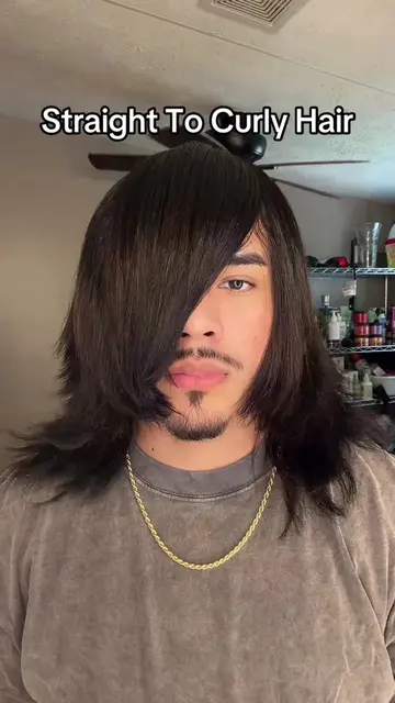 Straight hair to curly hair transformation  #curlyhairroutine #hairtok #curlyhea