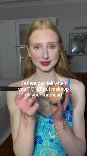 Your forehead needs to match. PUT MAKEUP ON IT !! #makeup #makeuplook #makeuptip