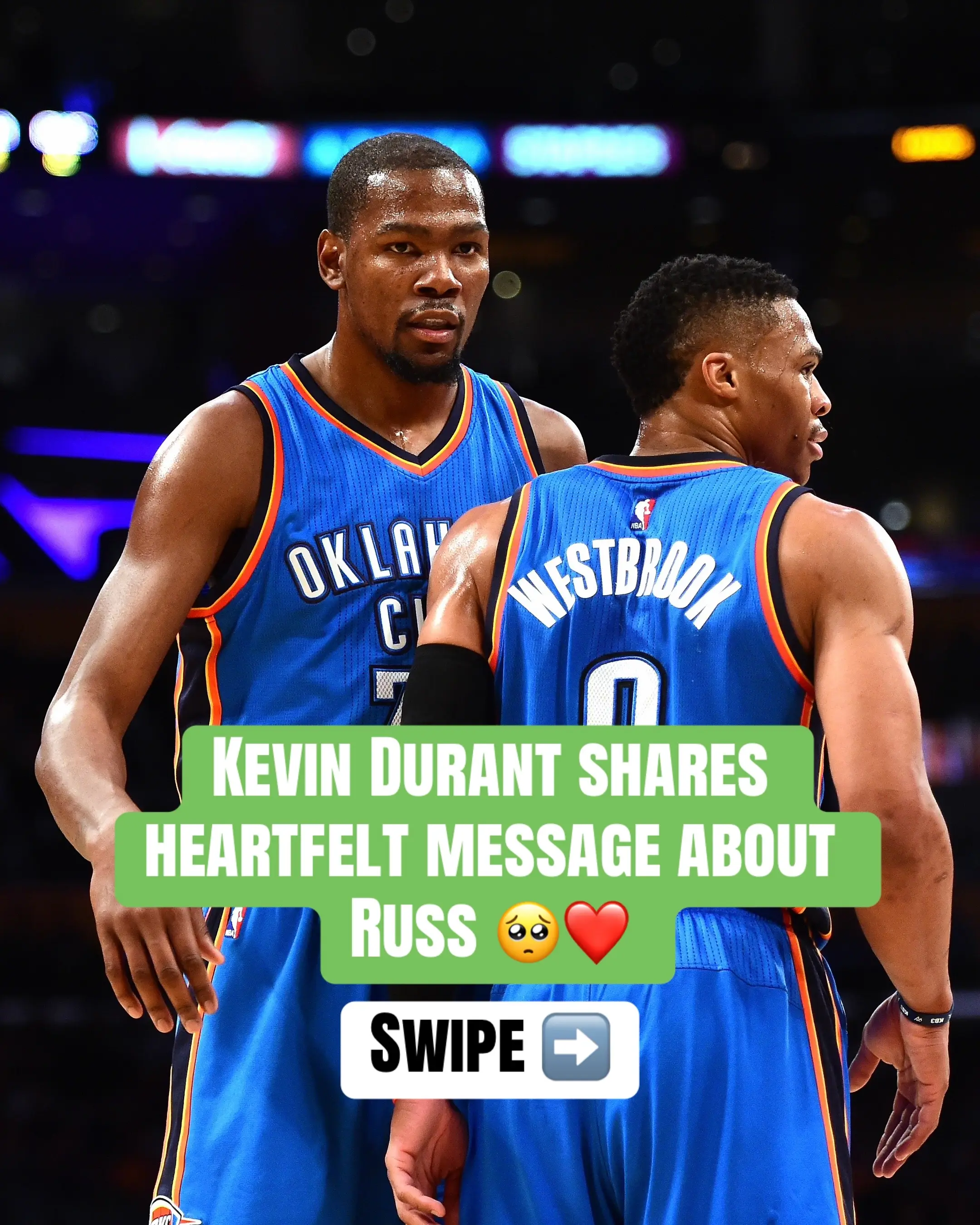 I’m not crying you are 😭 #kevindurant #russellwestbrook #NBA #basketball  (via 