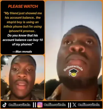 "My friend just showed me his account balance.. the stup!d boy is using an infin