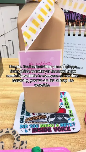What are some struggles you face as a school secretary, and what things help you