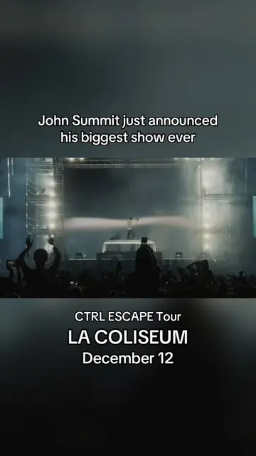 @john summit is playing the Los Angeles Memorial Coliseum on December 12 to clos