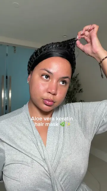 Aloe Vera "Keratin" Hair Mask 🌿✨ Everyone always asks me if I got a keratin tre