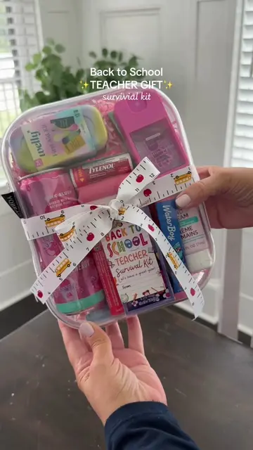 Back to school teacher gift idea ✏️📓 I put together a survival kit with all the
