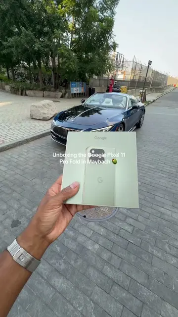 Unboxing the Google Pixel 11 Pro Fold in the Maybach sl680. #android #google #ma