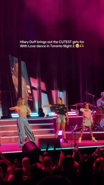 Hilary Duff brings out the CUTEST girls for With Love dance in Toronto Night 2 �