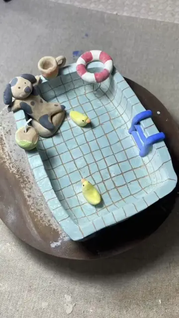 POV:Your dog planned the perfect beach vacation,but in ceramic form.#creatorsear