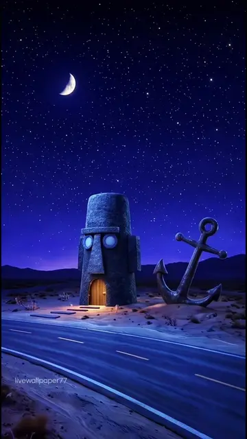 Welcome home squidward🌙🫧💤 | tap wallpics to download More live wallpaper  ima
