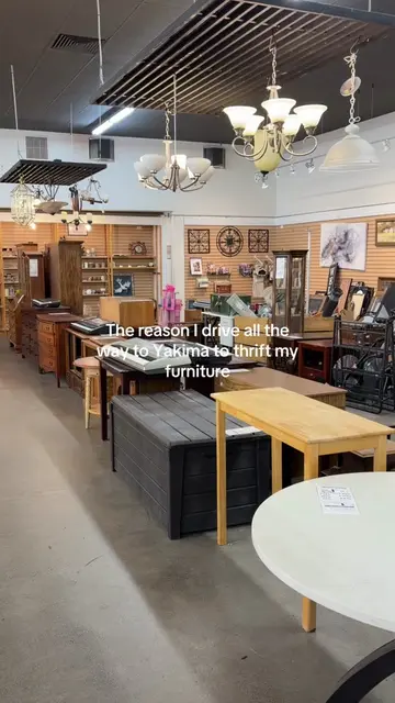 The bestttttt stuff at Summit Thrift 🪑🛋️ #yakima #seattle #roadtrip #thrifting
