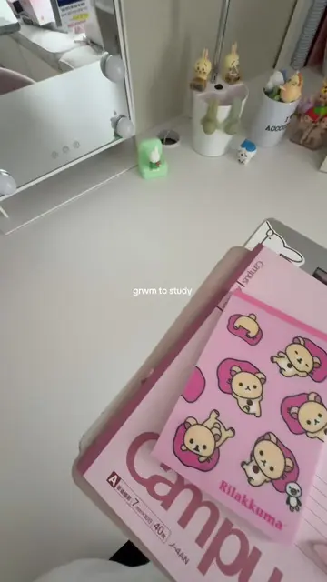grwm to study #study #messyvlog #asmr #studytok #studywithme 
