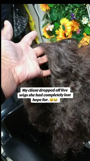 🥹My client dropped off 4 wigs she had completely lost hope for 😩😂 Before you 