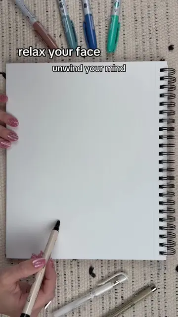 relax your face & unwind your mind - it’s “intuitive scribble” art meditation ti
