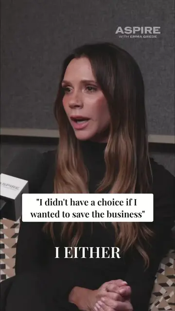 "I either listen and go with this, or I lose my business" - @Victoria Beckham  #