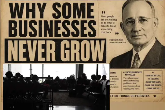 WHY BUSINESSES NEVER GROW.  #personalwealth #buildwealth #Napoleonhill #fypシ #se