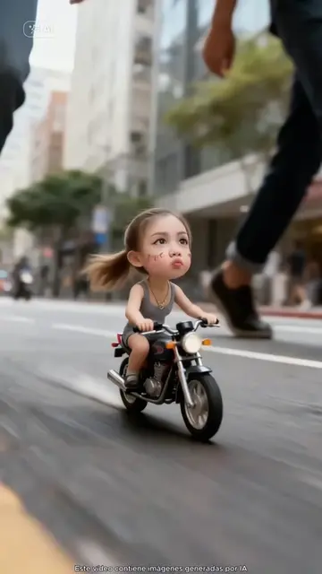 #capcutpioneer Mini‑size me riding a tiny motorcycle through city streets 🏍️Tu 