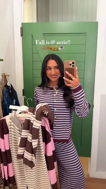 I’m in love🧸🫶🏽🫐 links + sizing is all in LTK! #aerie #aerietryon #tryonhaul 