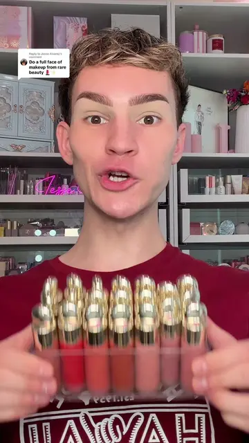 Replying to @Jesse Alvarez picking out a full face of rare beauty makeup! #makeu