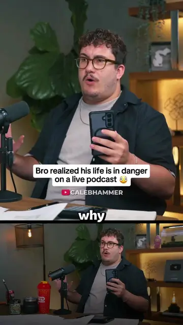 Bro realized his life is in danger on a live podcast 😮 @Caleb Hammer  #financia