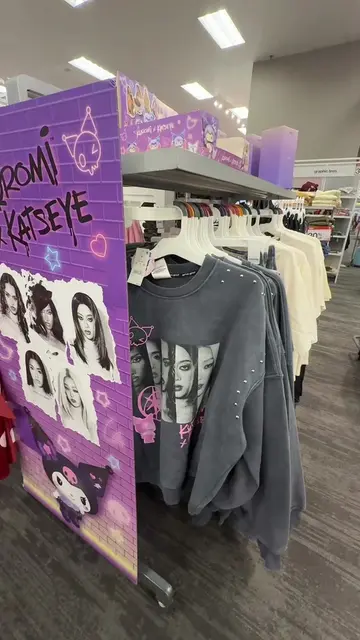 The new Kuromi x Katseye collection at Target obsessed !!! 🤍💜🖤  @target @KATS