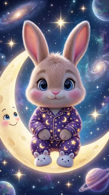 Cutest Good Night Wish Ever 🐰✨ Sweet Dreams! Sending you cozy night vibes and a
