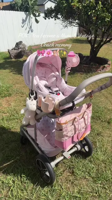 Love this duo🎀 #nuna #babygirl #girlmom #fyp #vintagecoach 