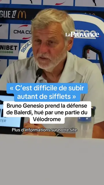 Bruno Genesio prend La Défense de Balerdi, hué par une partie du Vélodrome #om #