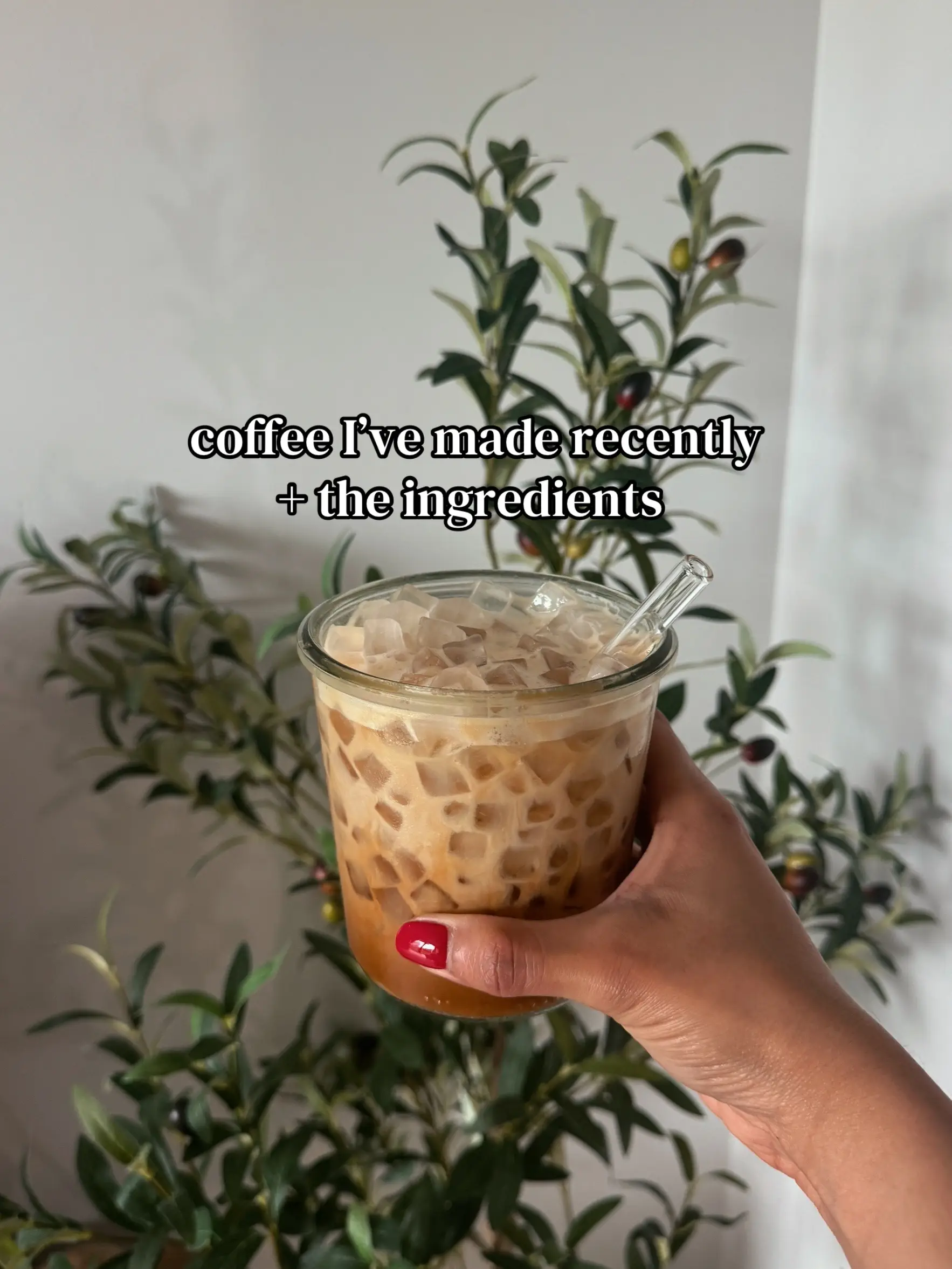 coffee I’ve made recently + the ingredients I used ☕️✨ #icedlatte #coffeerecipes