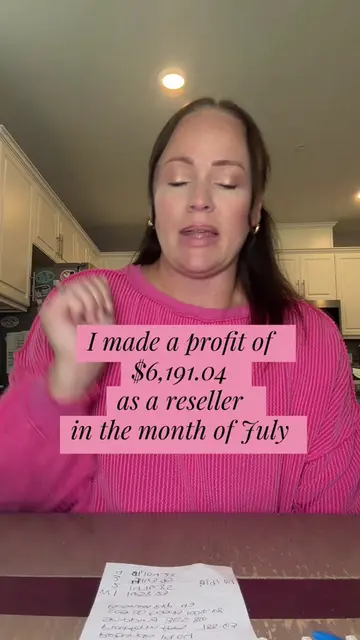 Here is a breakdown of how I made a NET profit for the month of July as a resell
