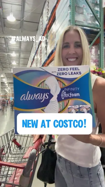 #always_ad NEW at @Costco Wholesale! @Always Infinity FlexFoam Pads with Up to Z