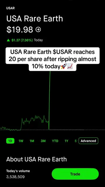Who else bought USA Rare Earth $USAR at 17 per share last week #stockmarket #sto