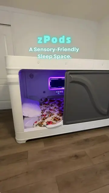 zPods! A Sensory-Friendly Sleep Space. 💤✨ A fully enclosed, customizable sleep 