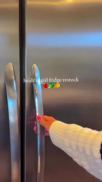 🇺🇸 healthy girl fridge restock 🍏🍫 Which part is your favorite? #restock #asm