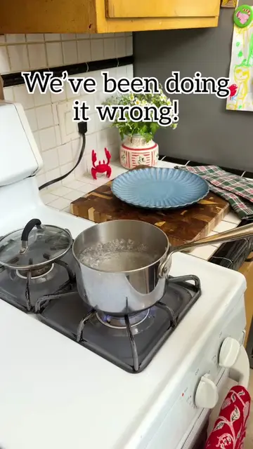 Easy way to make a poached egg! 🥚 Use a fine mesh strainer over simmering water