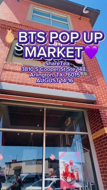 Army Run 💜 there’s this cutie pop up BTS market happening at the ShareTea in Ar