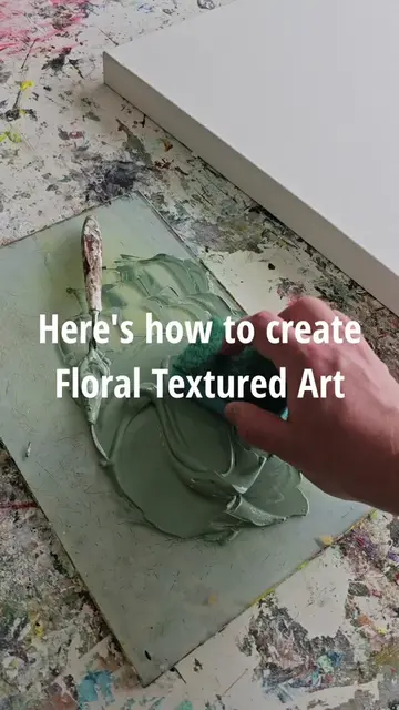 Master these 2 techniques 👆🌱 Here's the process of creating floral textured ar