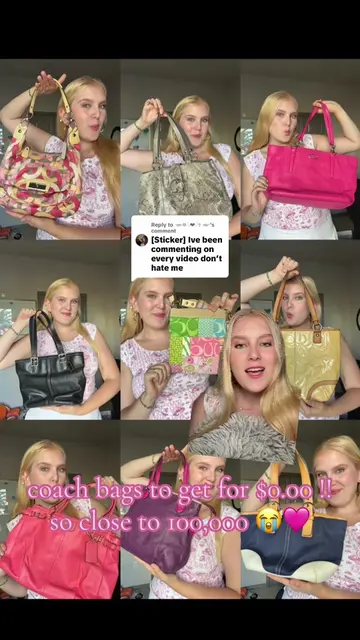 Replying to @༺𖤐𓆩❤︎𓆪☥ ༻ #greenscreen more cheap coach bags to get for $0 😭🩷 