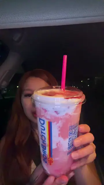 Best way to describe it is a sour strawberry cheesecake 🍰🍉🍓 @Dutch Bros Coffe