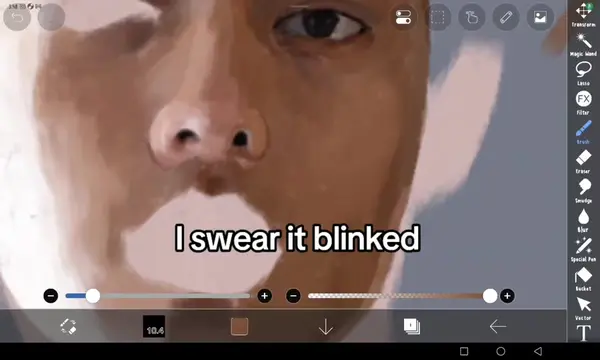 It blinked #digitalart #drawing #ibispaint #rendering #semirealism 
