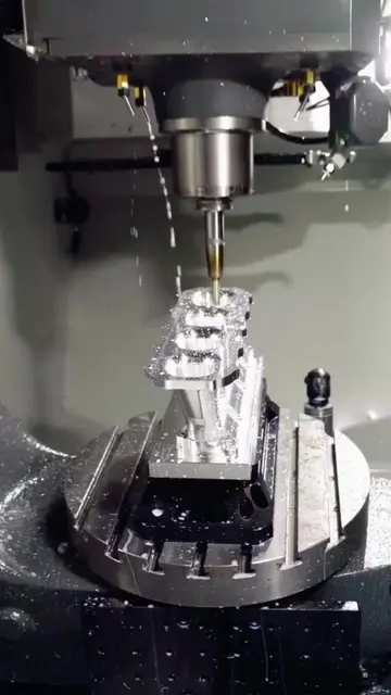 5-axis machining of intake manifolds  #cnc #cncmachining #cncmilling #cncturning