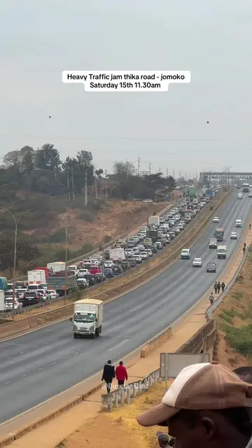 If you are traveling along thika road today on Saturday 15th towards thika town 
