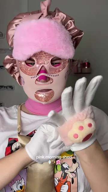 Pink morning routine!🪽✨🎀 #morningroutine #skincare #beauty #asmrvideo #fypシ゚vi