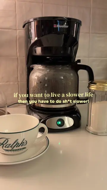 Slow down💕 #coffee #coffeeorder #coffeemaker #cozykitchen #coffeeathome 