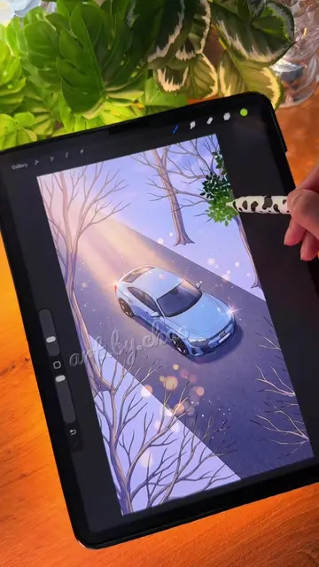 My secret tool for fast foliages drawing ⤵️ I used: ✏️ 250 Procreate Outline For