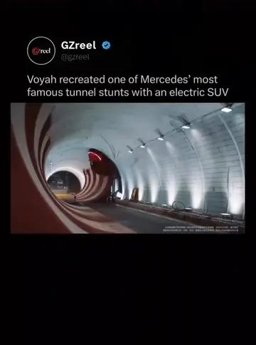 Voyah's new Passion S completed a full 360 tunnel loop at roughly 130 km/h, recr